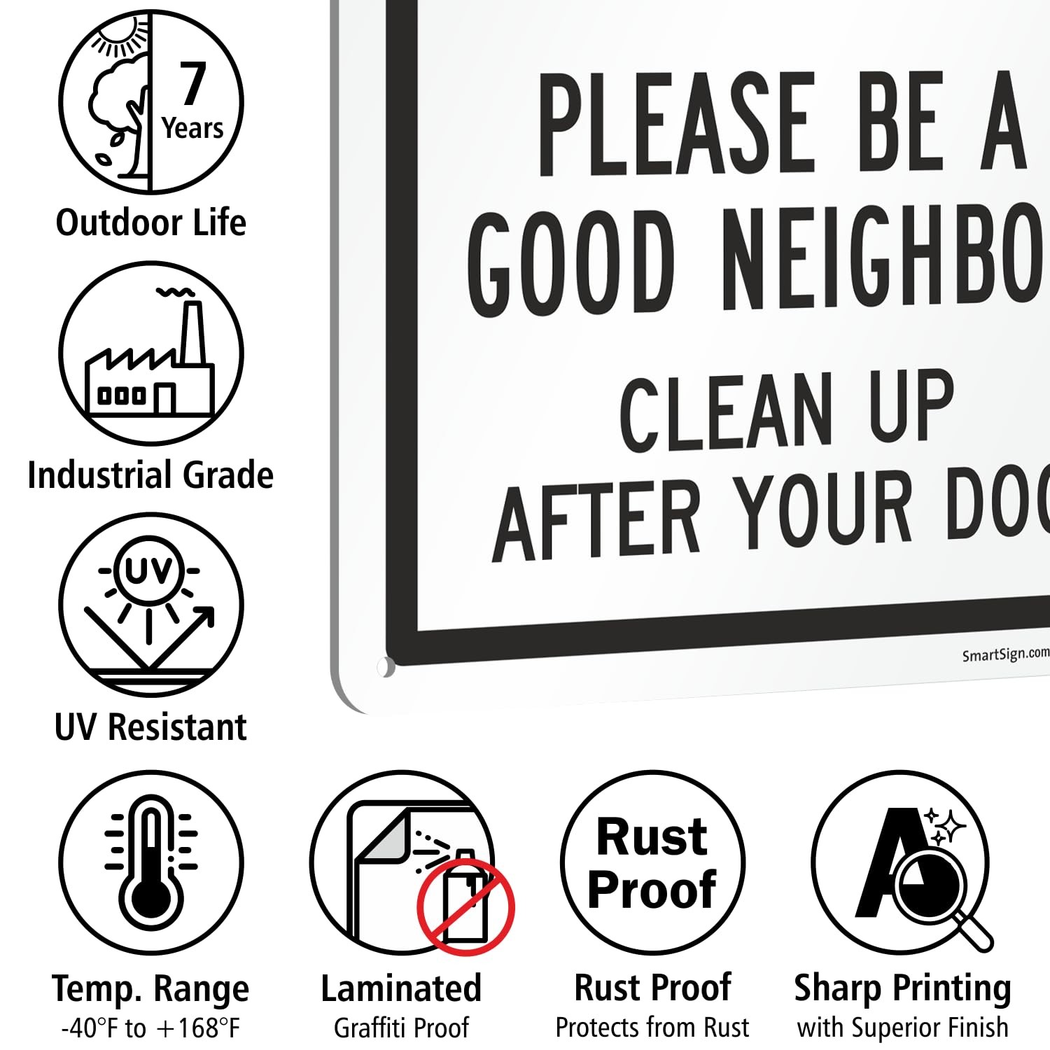 14 x 10 inch Laminated Rustproof Aluminum Neighbor Sign -Made 100+ Years of S…