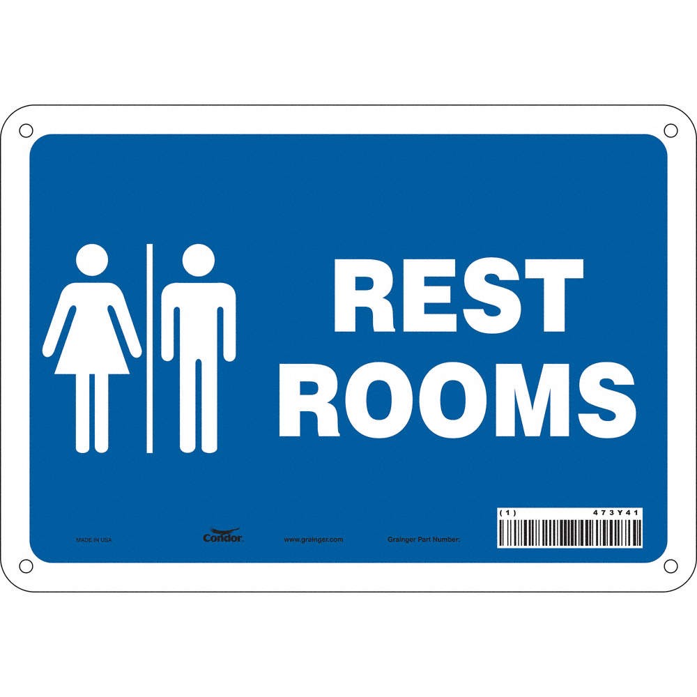 CONDOR 473Y41 Safety Sign,7 in x 10 in,Aluminum 473Y41
