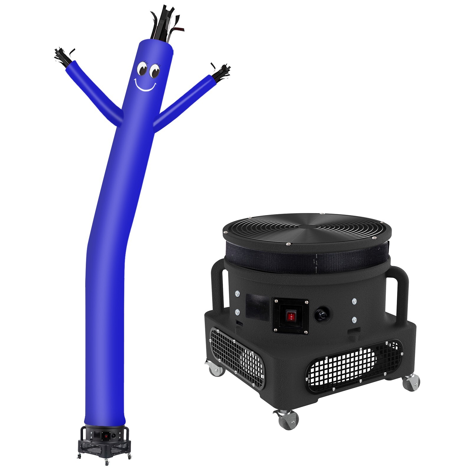MOUNTO 20ft Blue Inflatable Dancer Sky Puppet Dancer with 1hp 18inch Blower