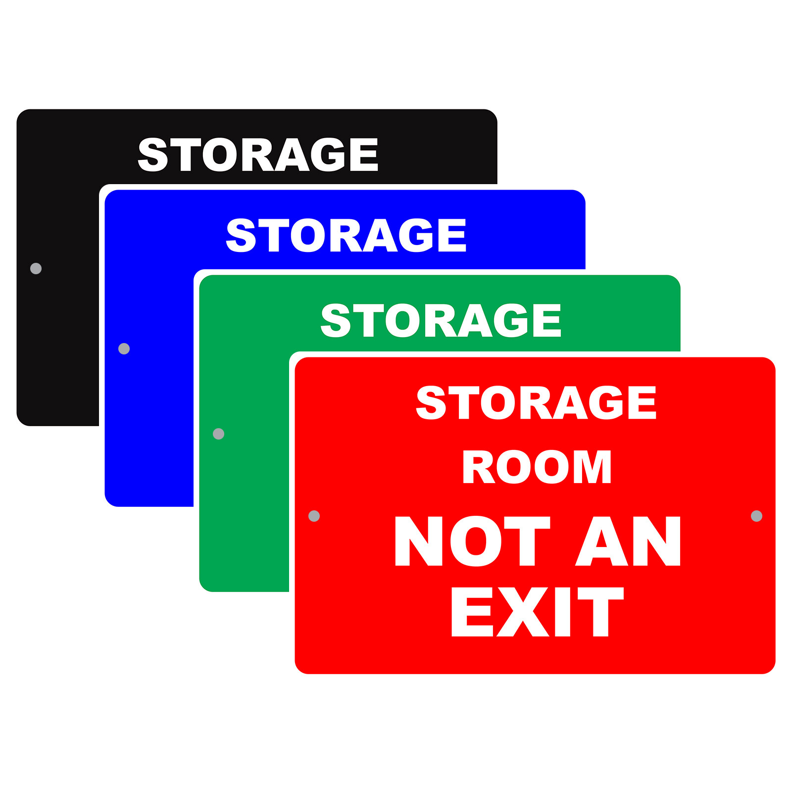 Storage Room Not An Exit Awareness For Store Room Notice Aluminum Metal Sign