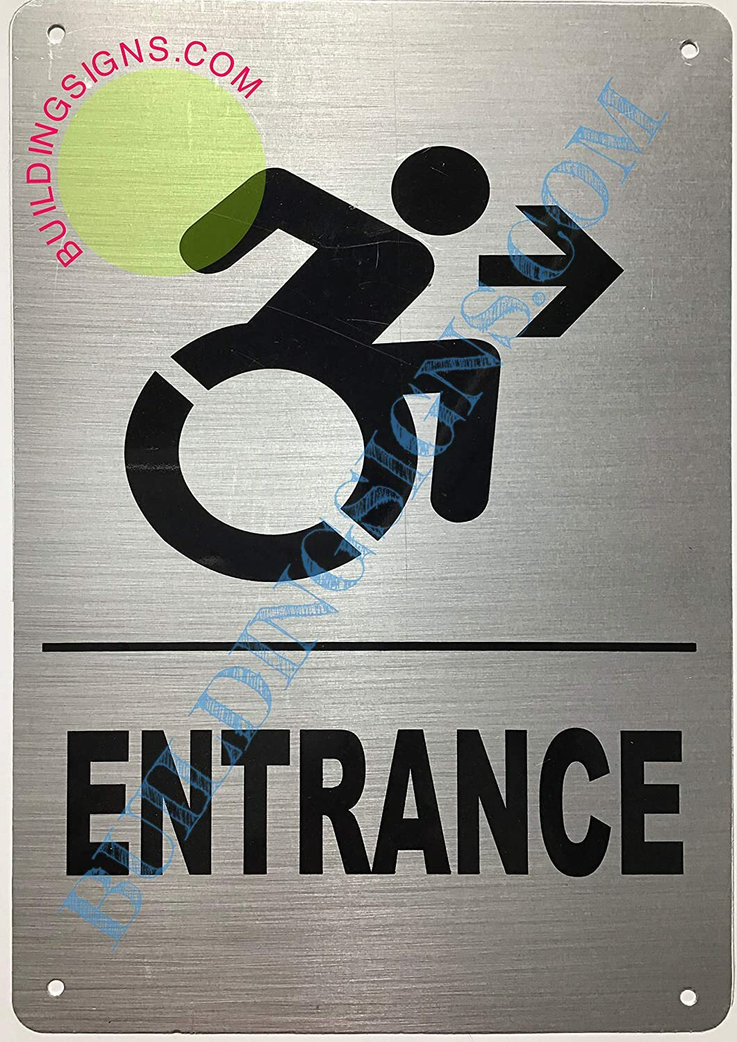 Entrance Right Arrow Sign (Aluminium-Rust Free,Silver, 7X10)- -REF24-1027