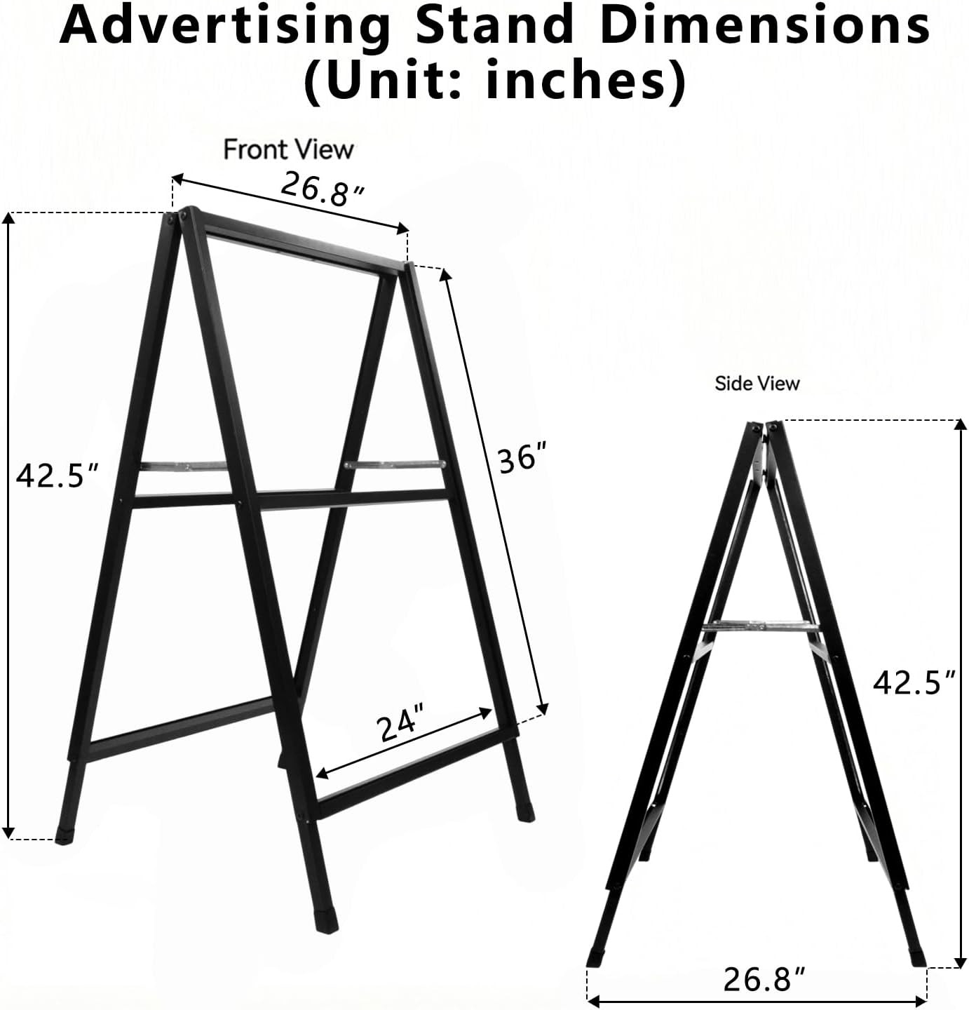 Heavy Duty a Frame Sign 24X36 Inch – Double Sided Slide-In Metal Sandwich Board