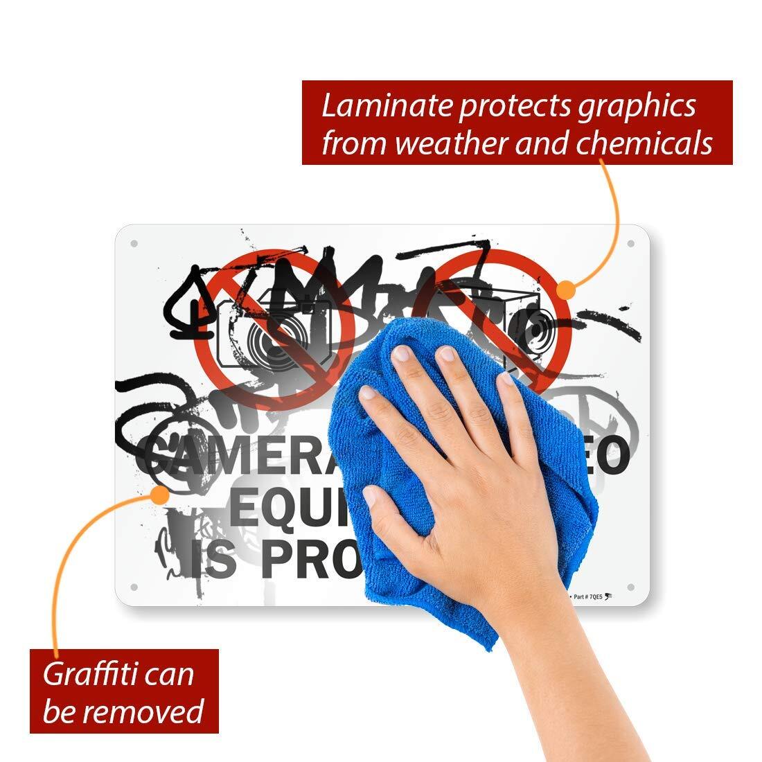 Camera Video Equipment Is Prohibited Sign 10×14 Inch Aluminum Safety Notice