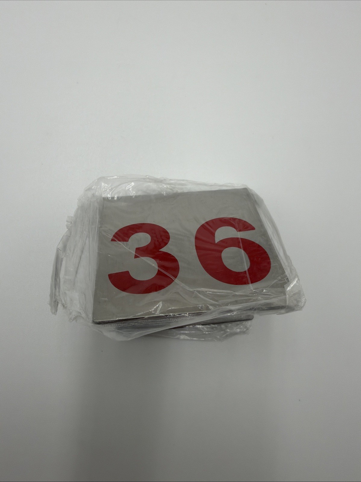 9-50 Stainless Steel Table Number Tents 2″x2″ Red Restaurant Cafe Bar