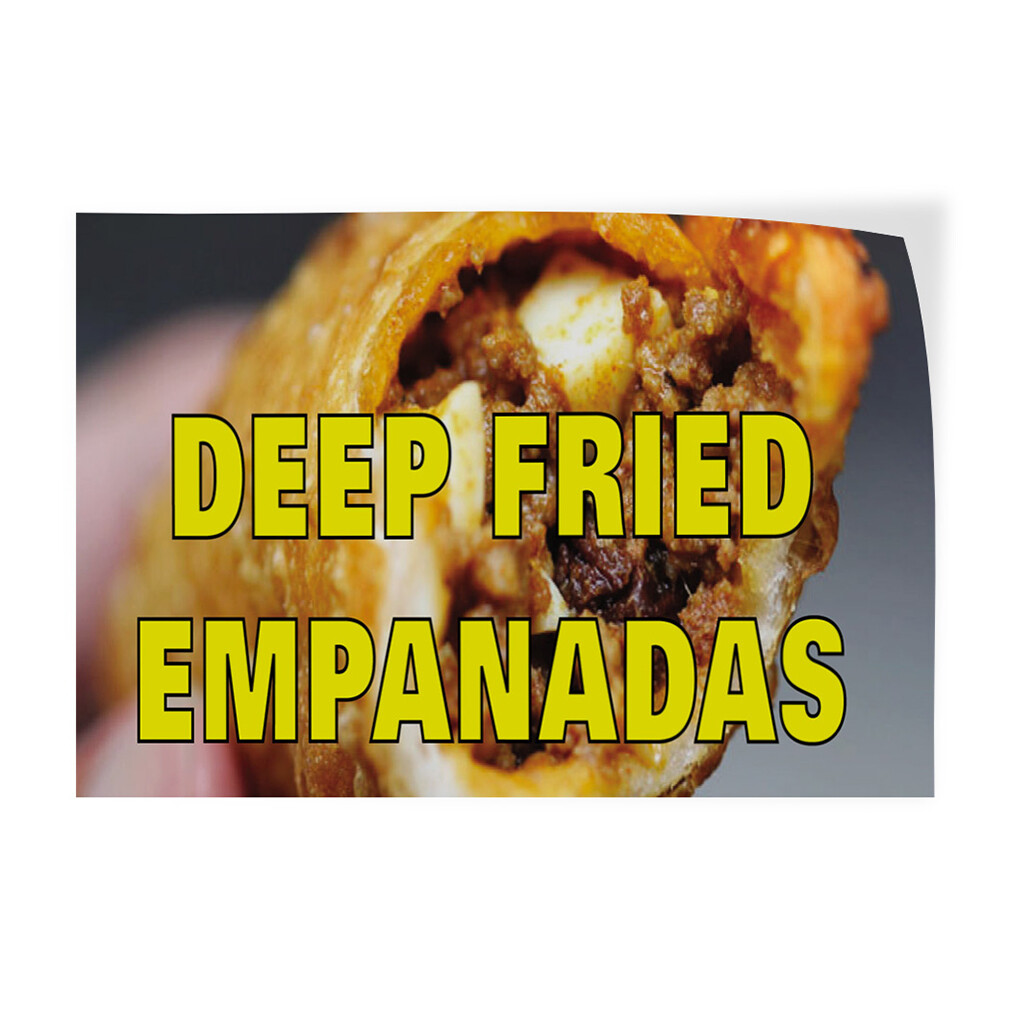 Decal Stickers Deep Fried Empanadas Advertising Printing A Store Sign Label