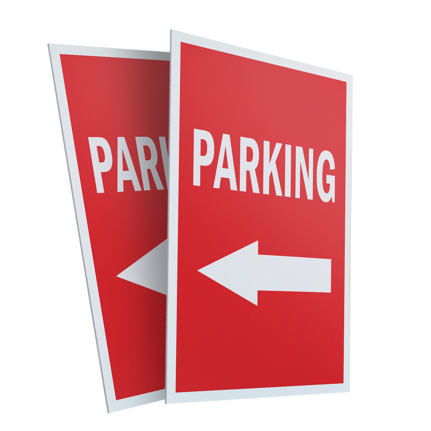 Parking With Arrow 24″ x 36″ 2 Pack Of Store Sign Plastic Or Decal