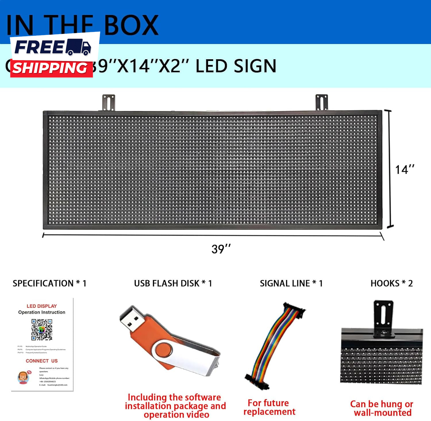 HS P10 Led Scrolling Sign Programmable Digital Display Outdoor