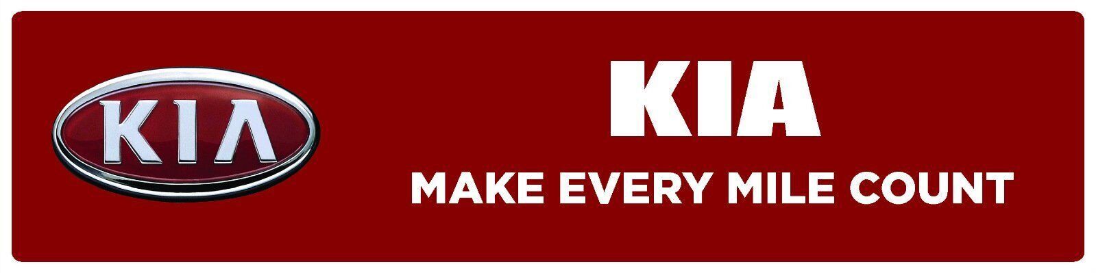 KIA | Branded Premium Decorative Display Sign | 6″h x 24″w