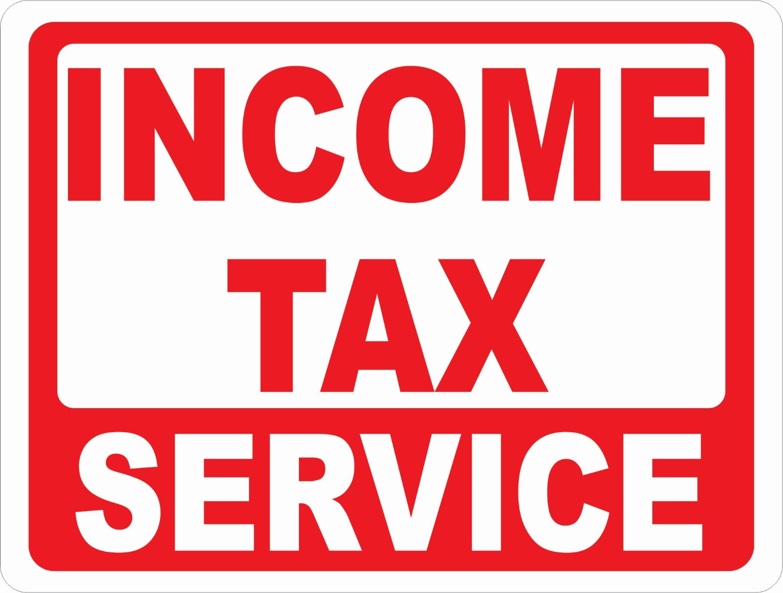 Income Tax Service Sign. Size Options. Business Tax Preparation Services Offer