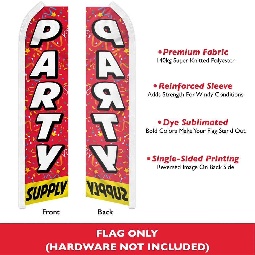 Party Supply Advertising Swooper Feather Flutter Flag Decorations