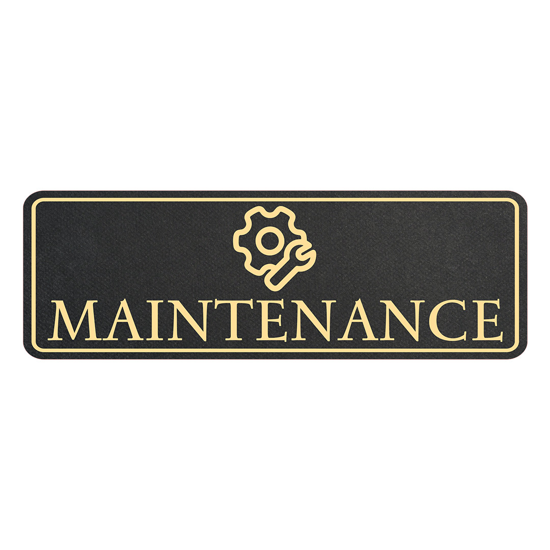 Standard Plus Maintenance Wall or Door Sign | Workplace Signage