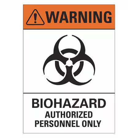 Lyle Lcu1-0046-Na_14X10 Biohazard Sign, 10 In H, 14 In W, Horizontal Rectangle,