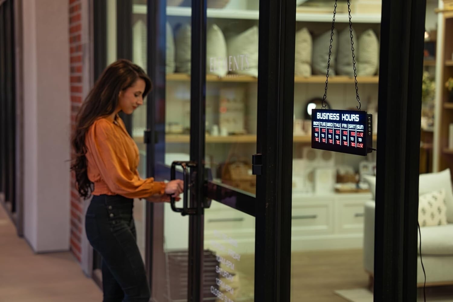 Digital Business Hours Sign by ELEMENT LUX – Electronic Programmable Hours of
