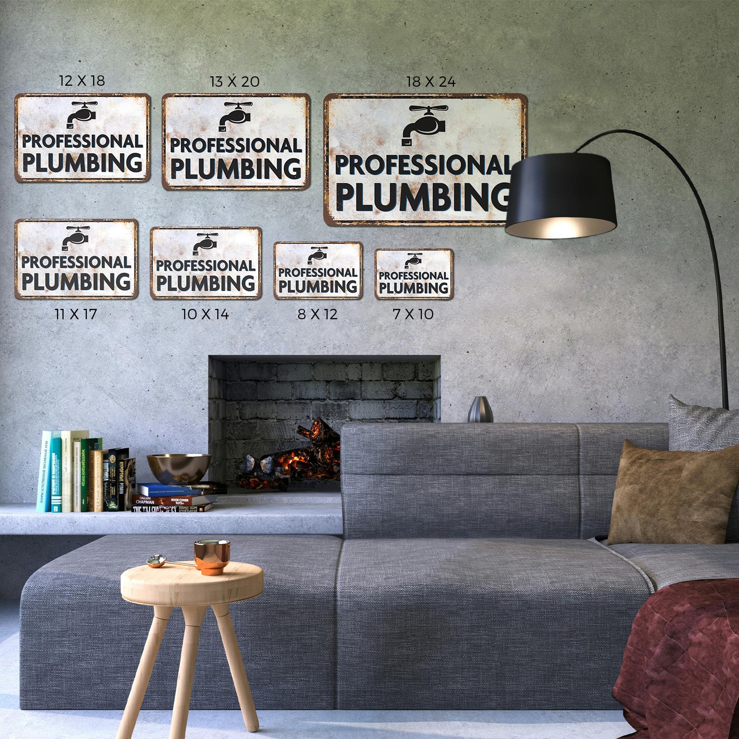 Professional Plumbing Vintage Style Sign Leaks Fixed Jokes Free for shop Trucks