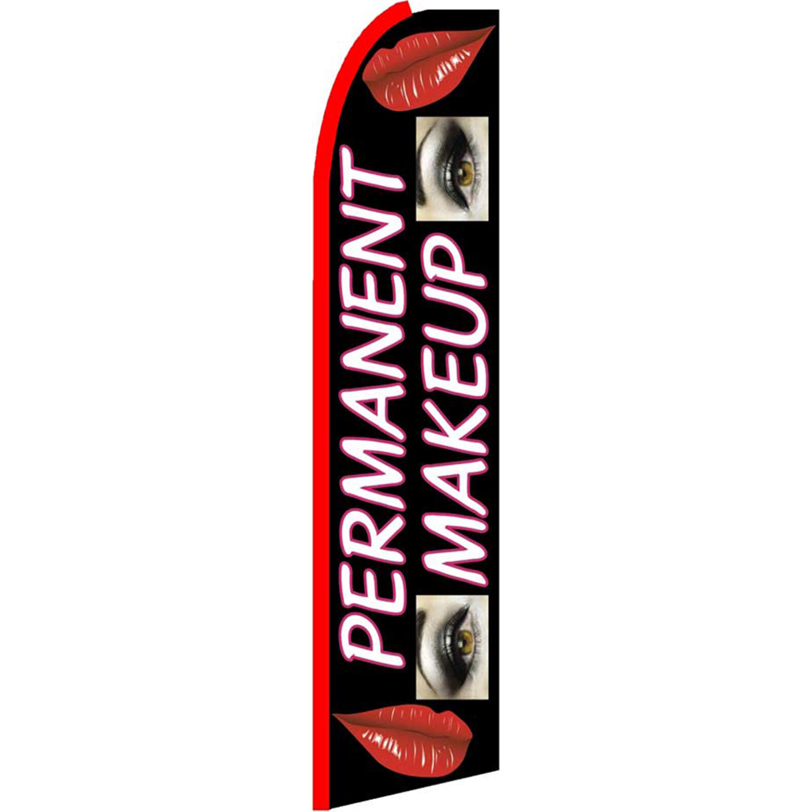 Permanent Makeup 2 1/2 ft X 11 1/2 ft Windless Flag