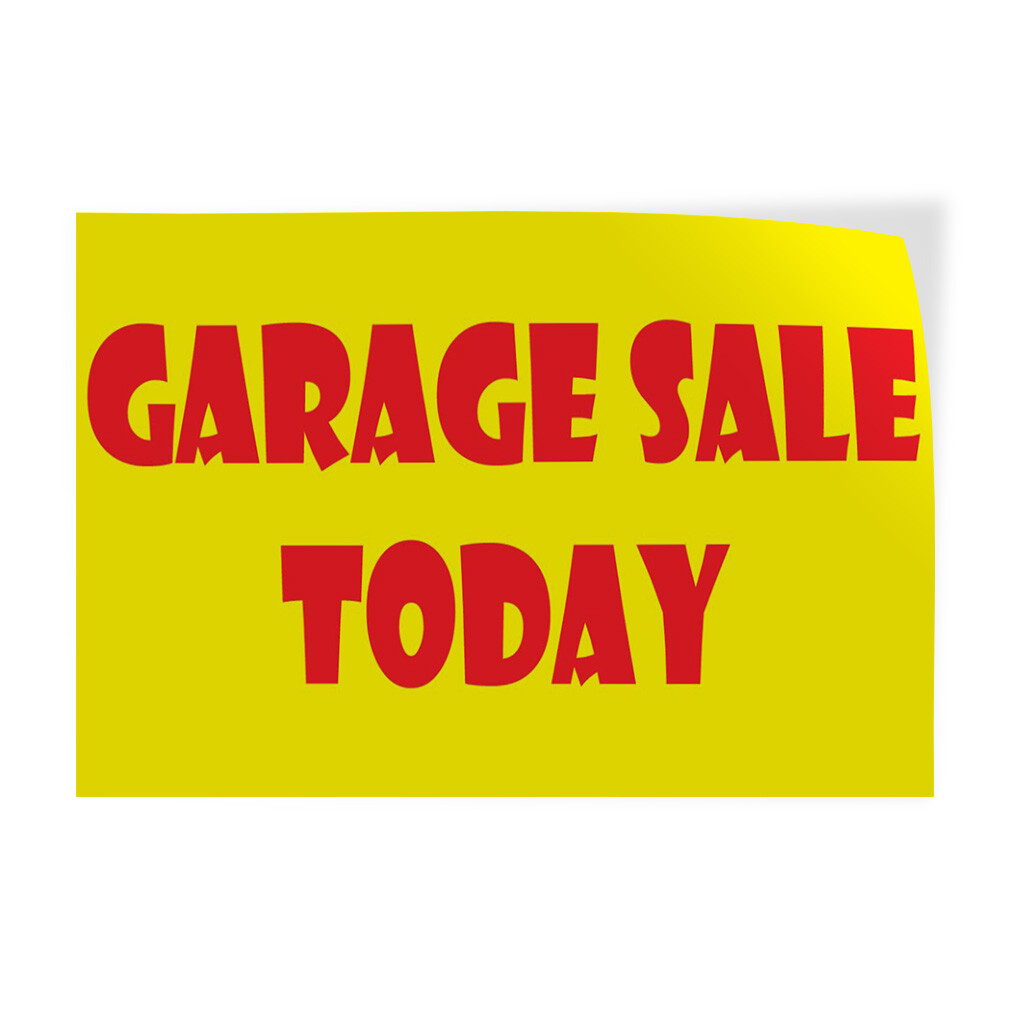 Decal Stickers Garage Sale Today Business Vinyl Store Sign Label Business