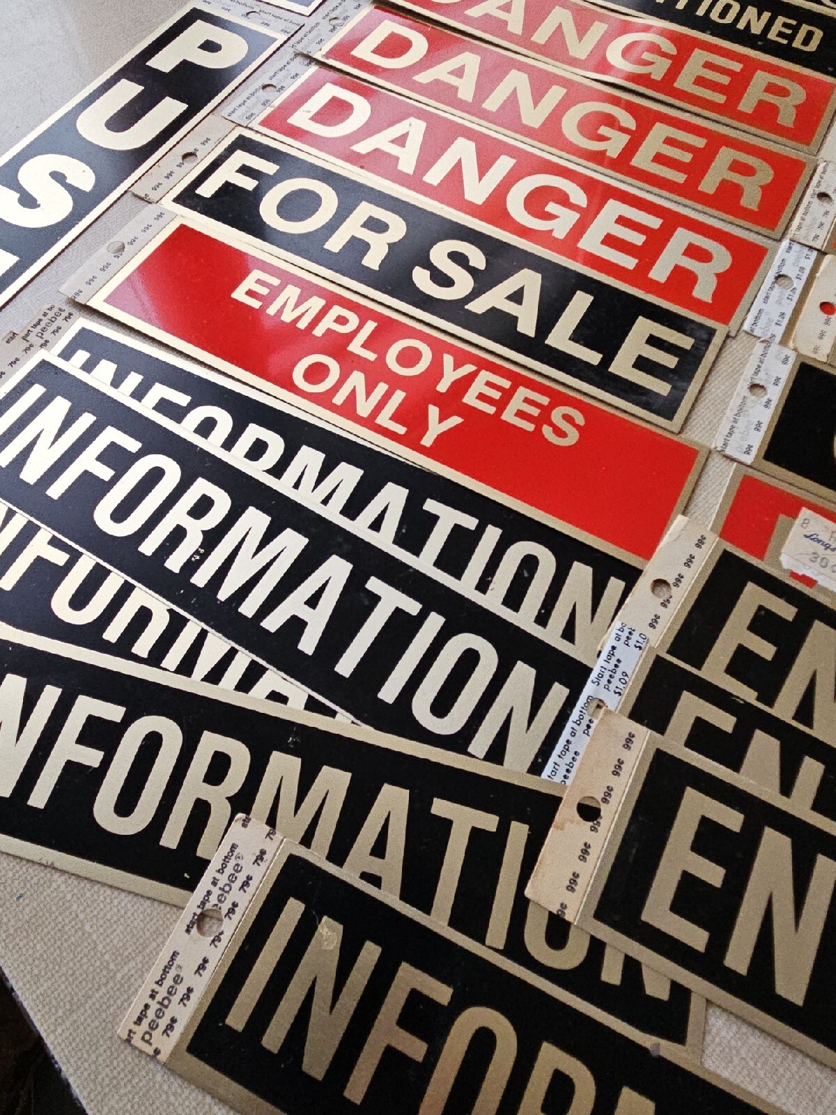 Metal Sticky Adhesive Backing Office Industrial Business Walk In Push (42) Signs