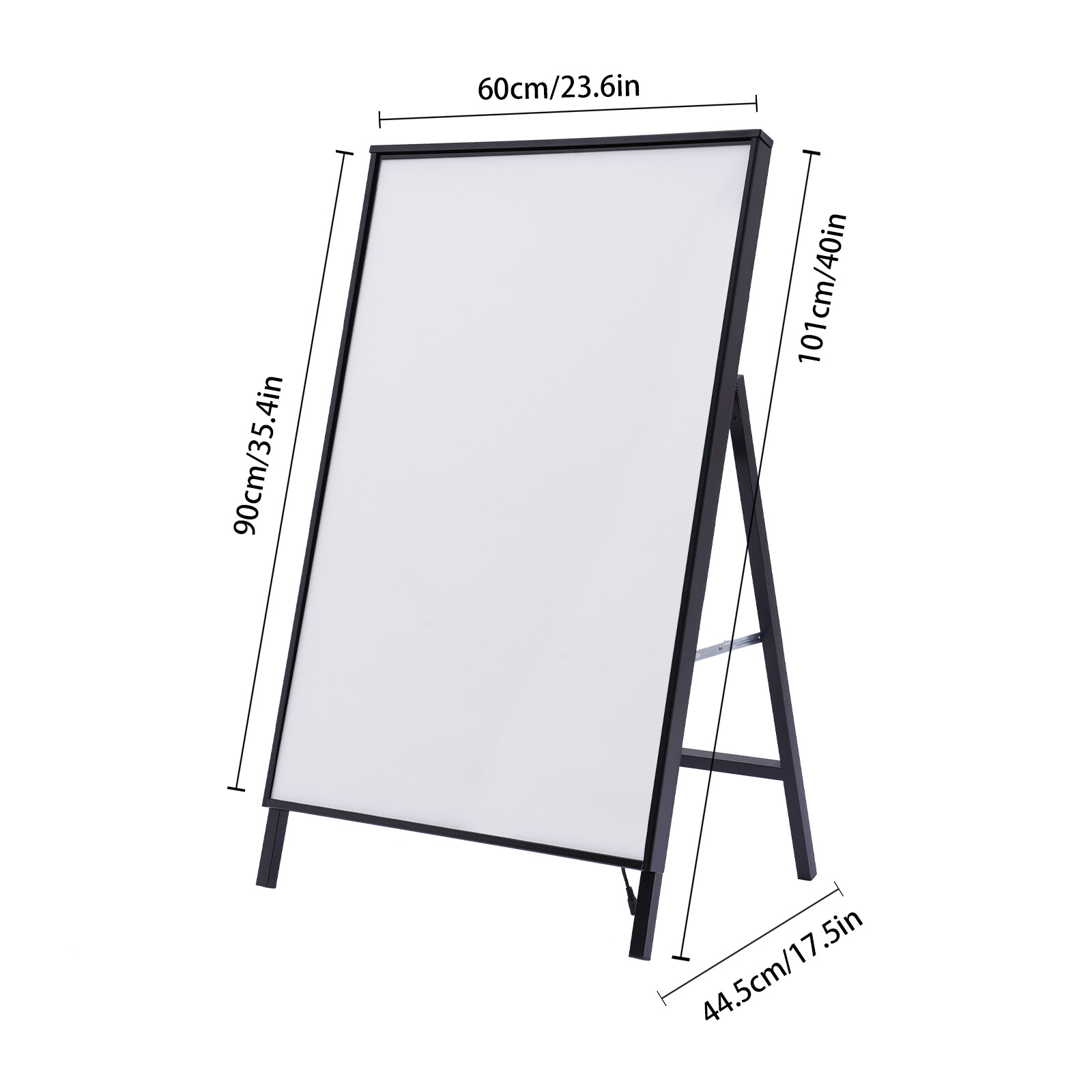 LED Light Box Display Sign Holder in Black for Movie Poster Advertising Display