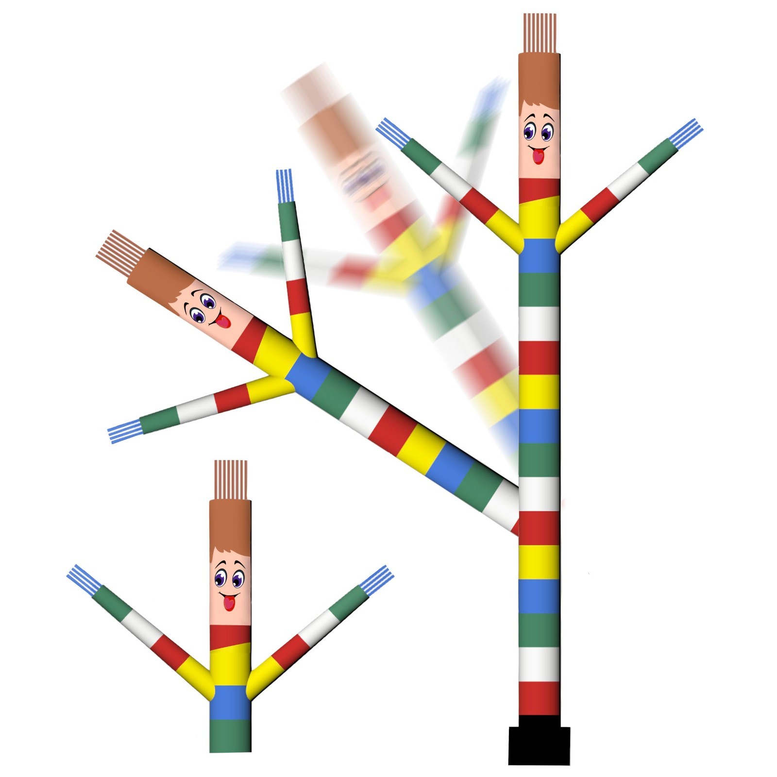 8FT Inflatable Waving Tube Dancer with Blower & Spotlight – Air Puppet for Adver
