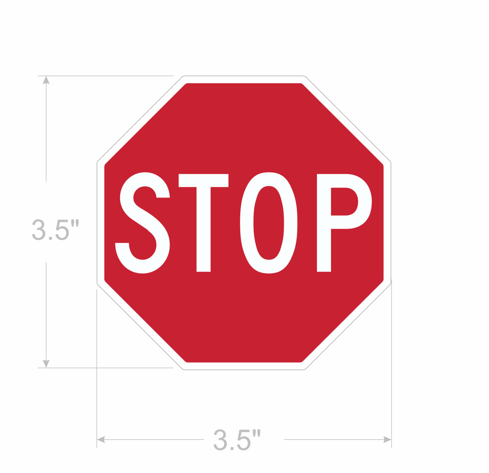# “Stop” Sign Stickers | 3.5″ octagon shape | outdoor durable