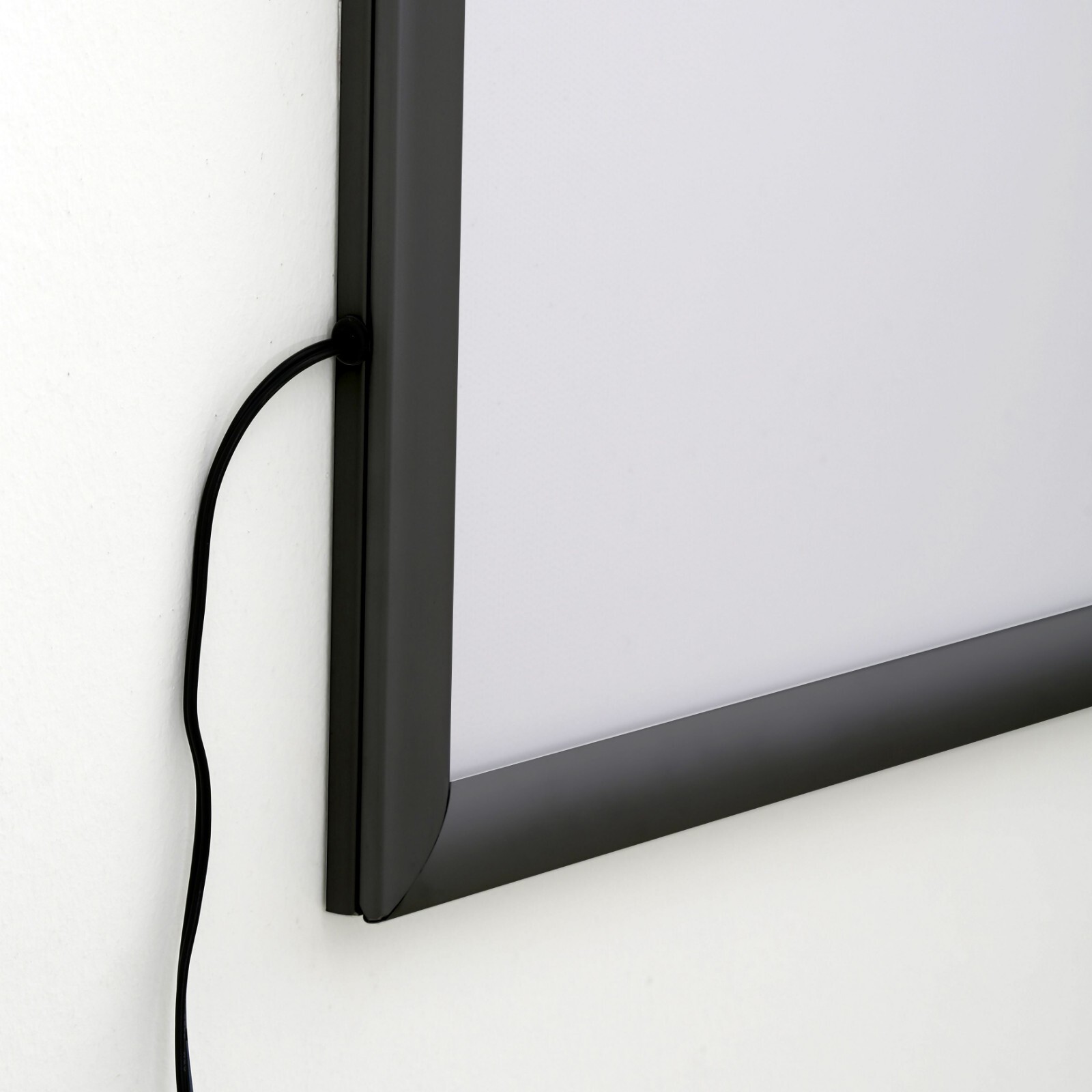 LED Backlit Poster Frame, Wall Mount Black/Silver Aluminum Photo/Sign Holder