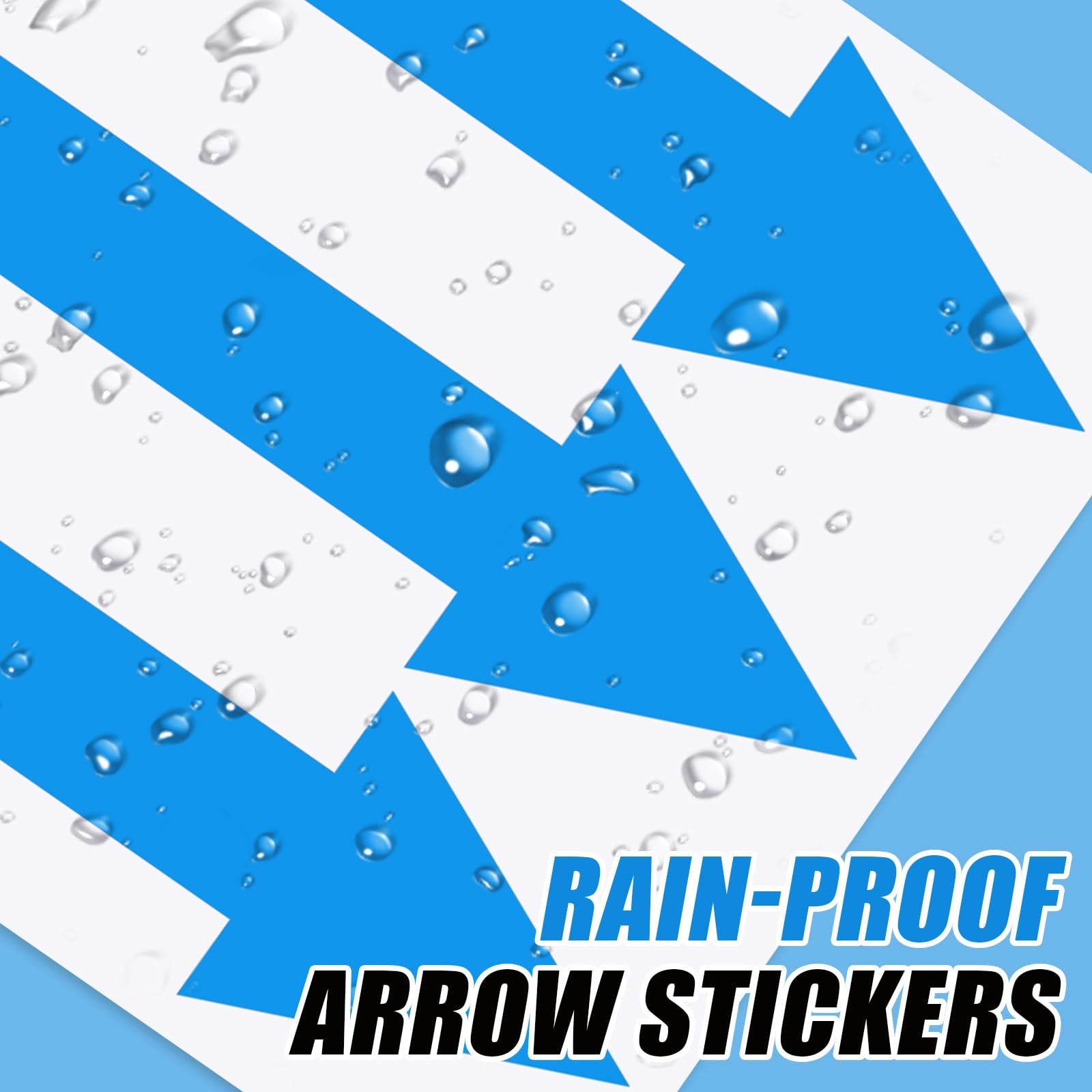 15 Pcs Arrow Stickers – 8″ x 2″ Blue Self-Adhesive PVC Decals – Waterproof & …