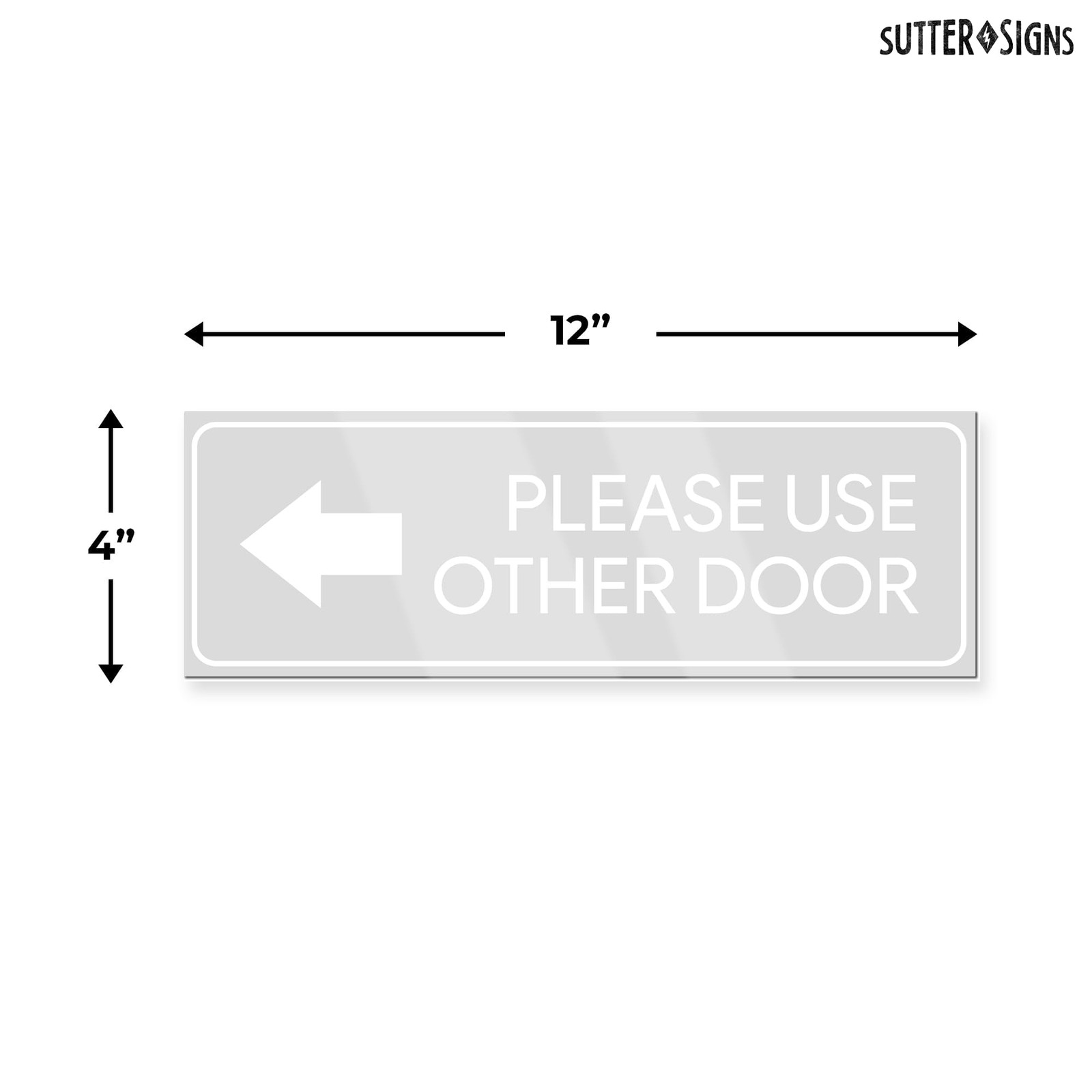 Please Use Other Door Stickers, Left and Right Arrow Decals, 12″ x 4″ Transpa…