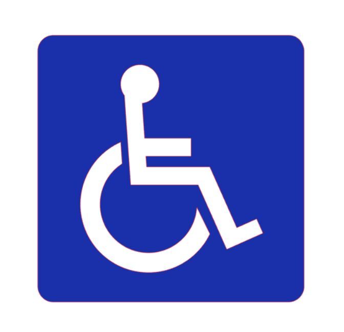 Handicap Logo Sign Door Table Sticker PICK SIZE COLOR Vinyl Decal Business Store
