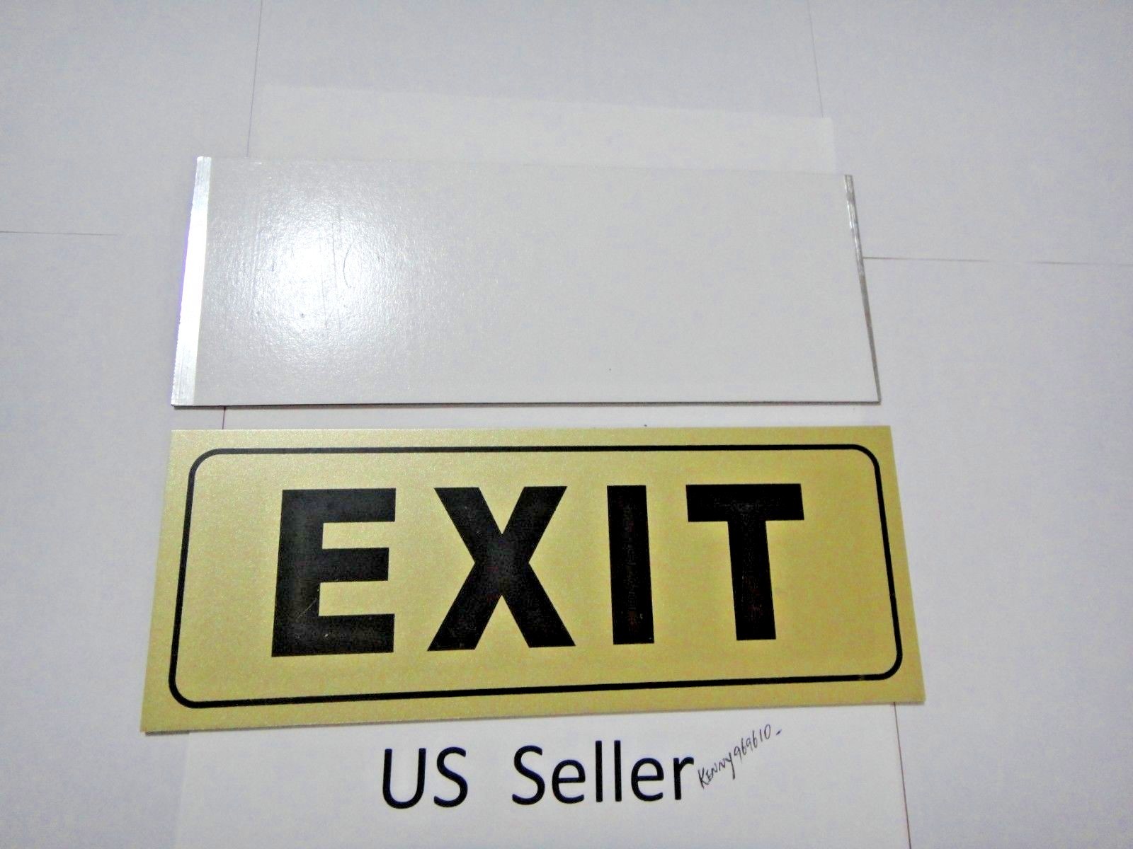 2 Pcs Gold & Black ” EXIT ” Sign 3.75 x 9.5 inch decal/sticker US Seller