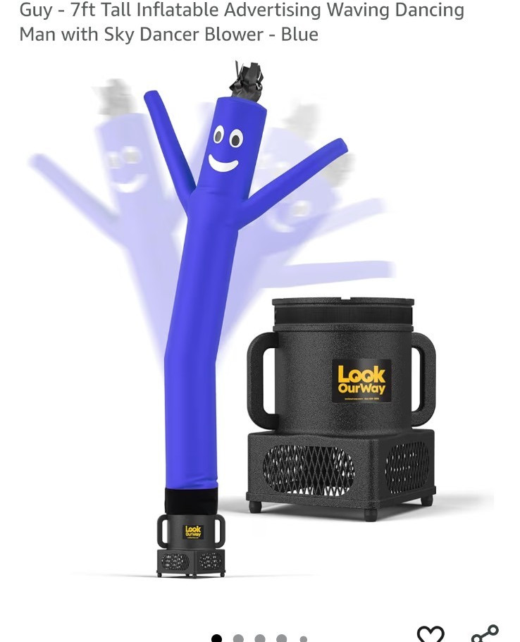 LookOurWay Air Dancers 7 ft Inflatable Tube Man w/ Blower, Blue Floor Standing
