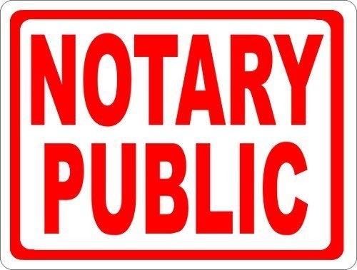 1 PC Aluminum Notary Public Sign Wall Gate Office Decoration Plaque 8×12 In