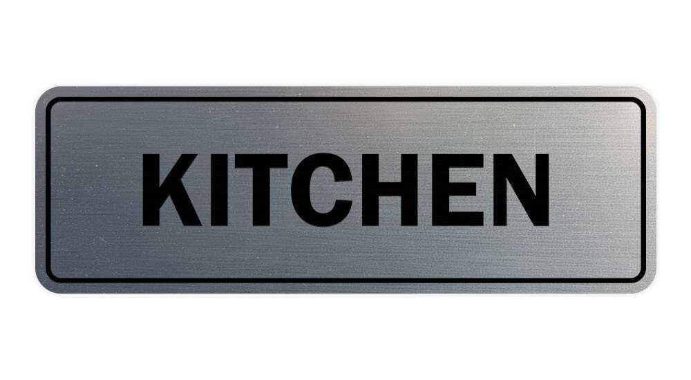 Standard Kitchen Sign Brushed Silver Medium Hardware Accessories