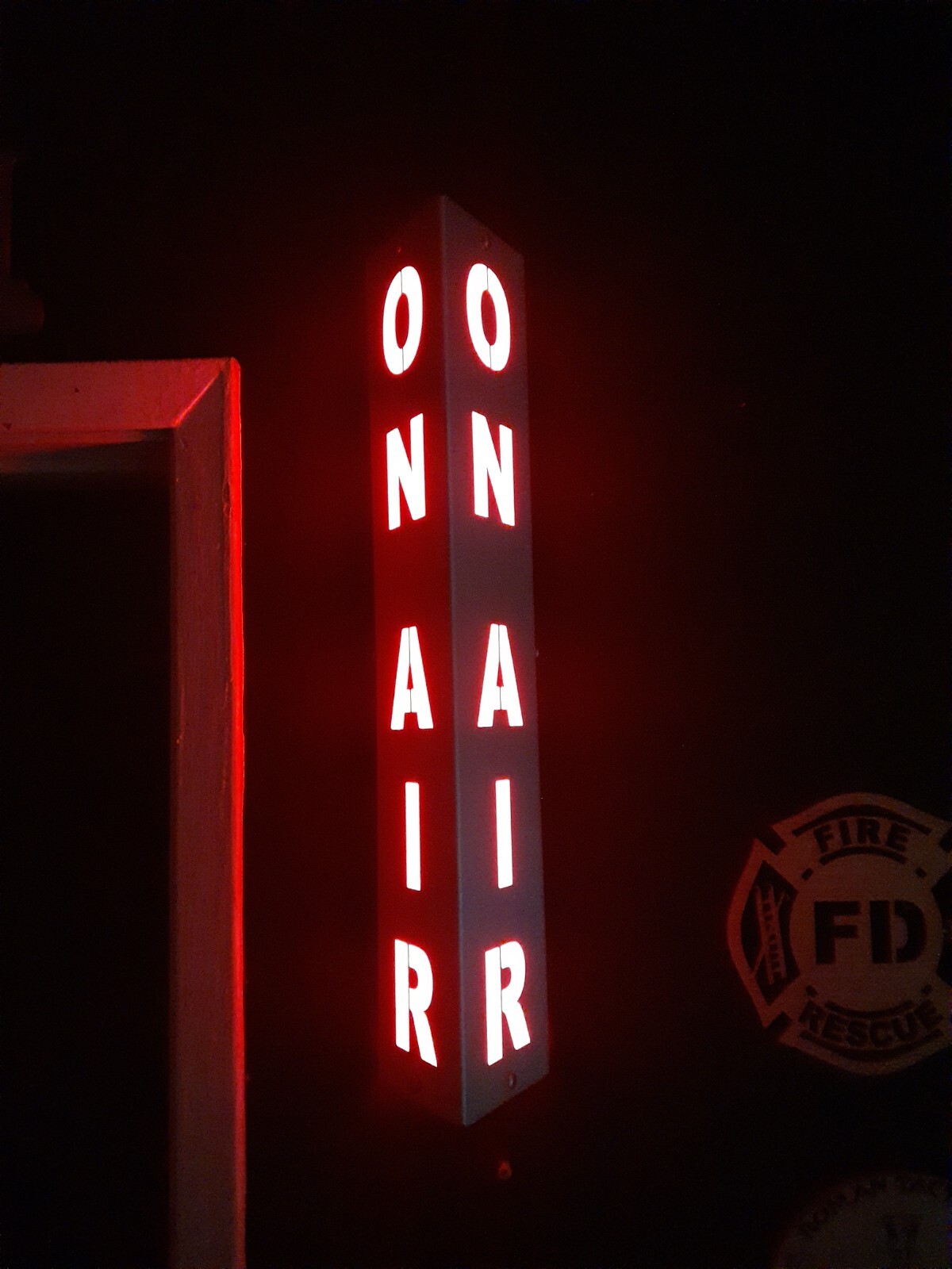 Lighted Sign “ON AIR” Aluminum 120V w/ Remote & Bluetooth. 18 inch