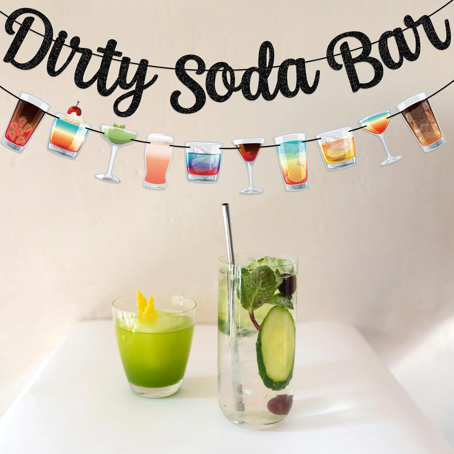 Dirty Soda Bar Banner – Dirty Soda Sign Party Decorations – Birthday/Baby Shower