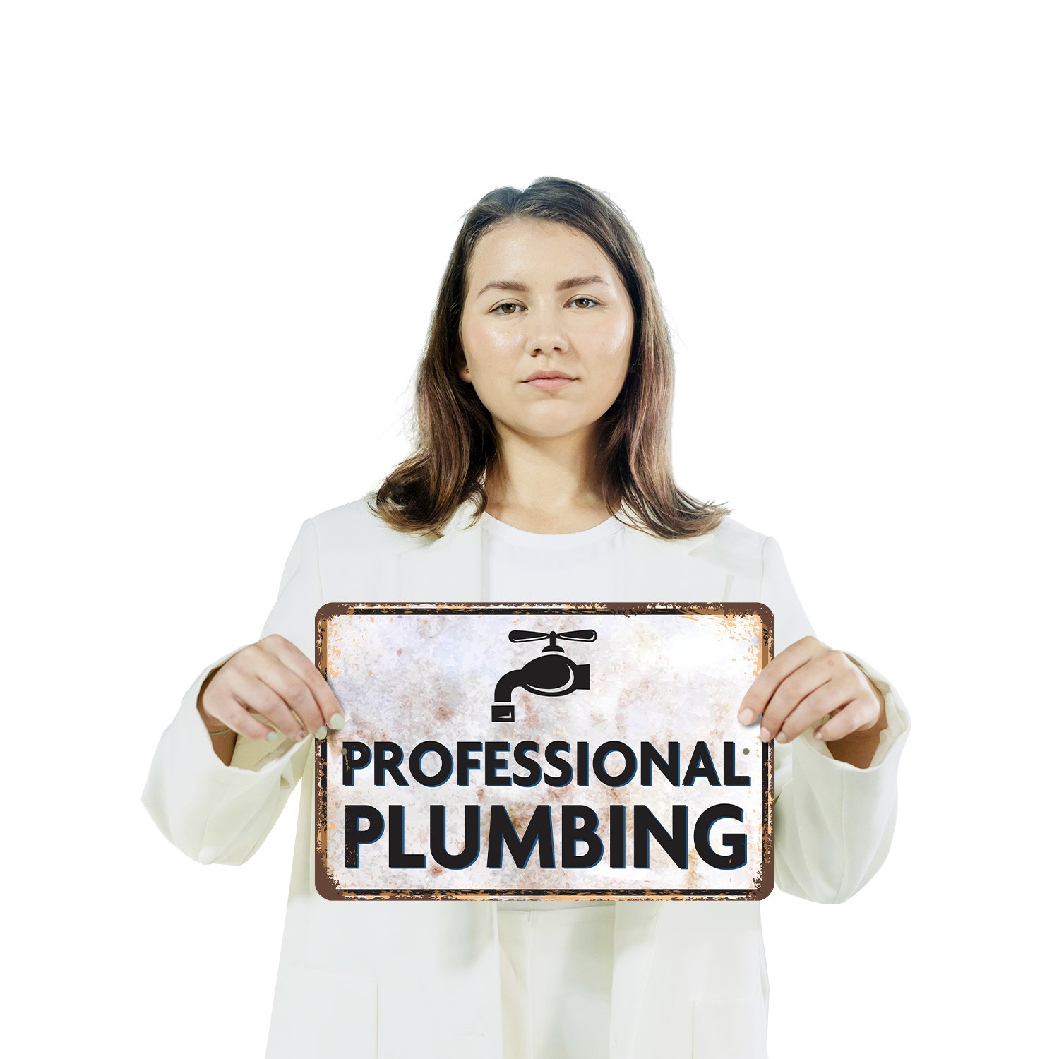 Professional Plumbing Vintage Style Sign Leaks Fixed Jokes Free for shop Trucks