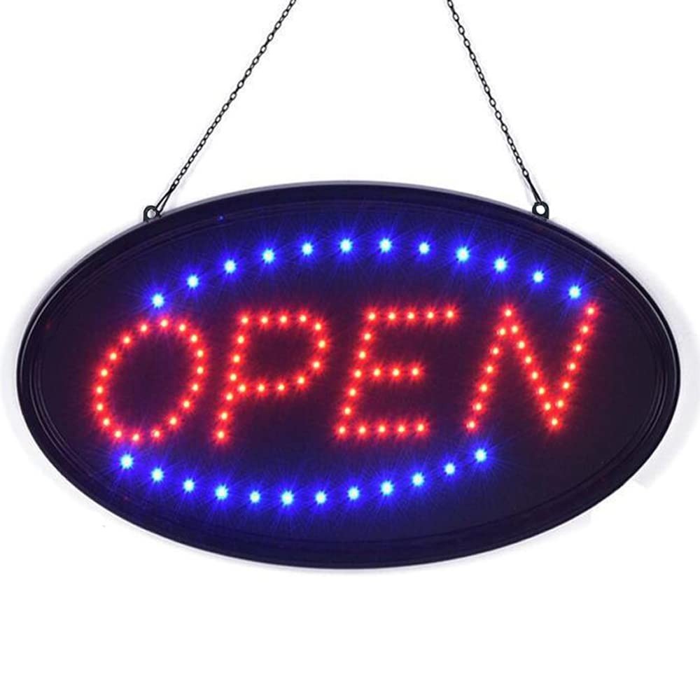 Bright LED Open Sign 19″x10″ High Visibility Electric Display for Business, Shop