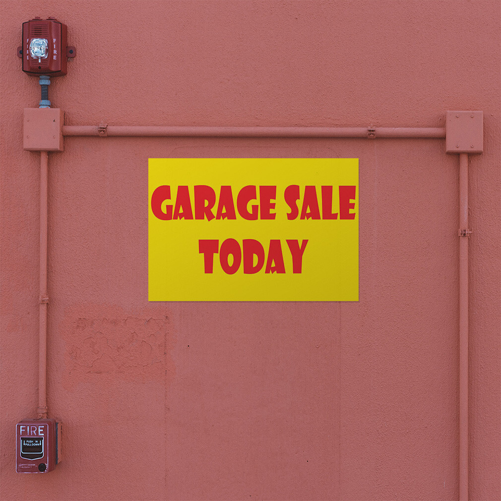 Decal Stickers Garage Sale Today Business Vinyl Store Sign Label Business