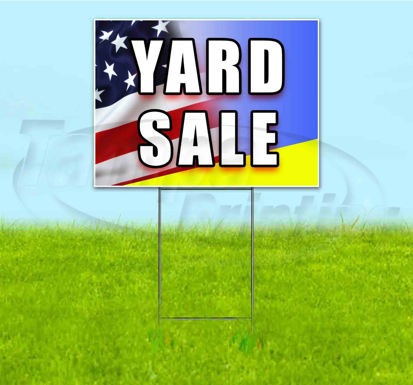 YARD SALE 18×24 Yard Sign WITH STAKE Corrugated Bandit USA BUSINESS DEALS