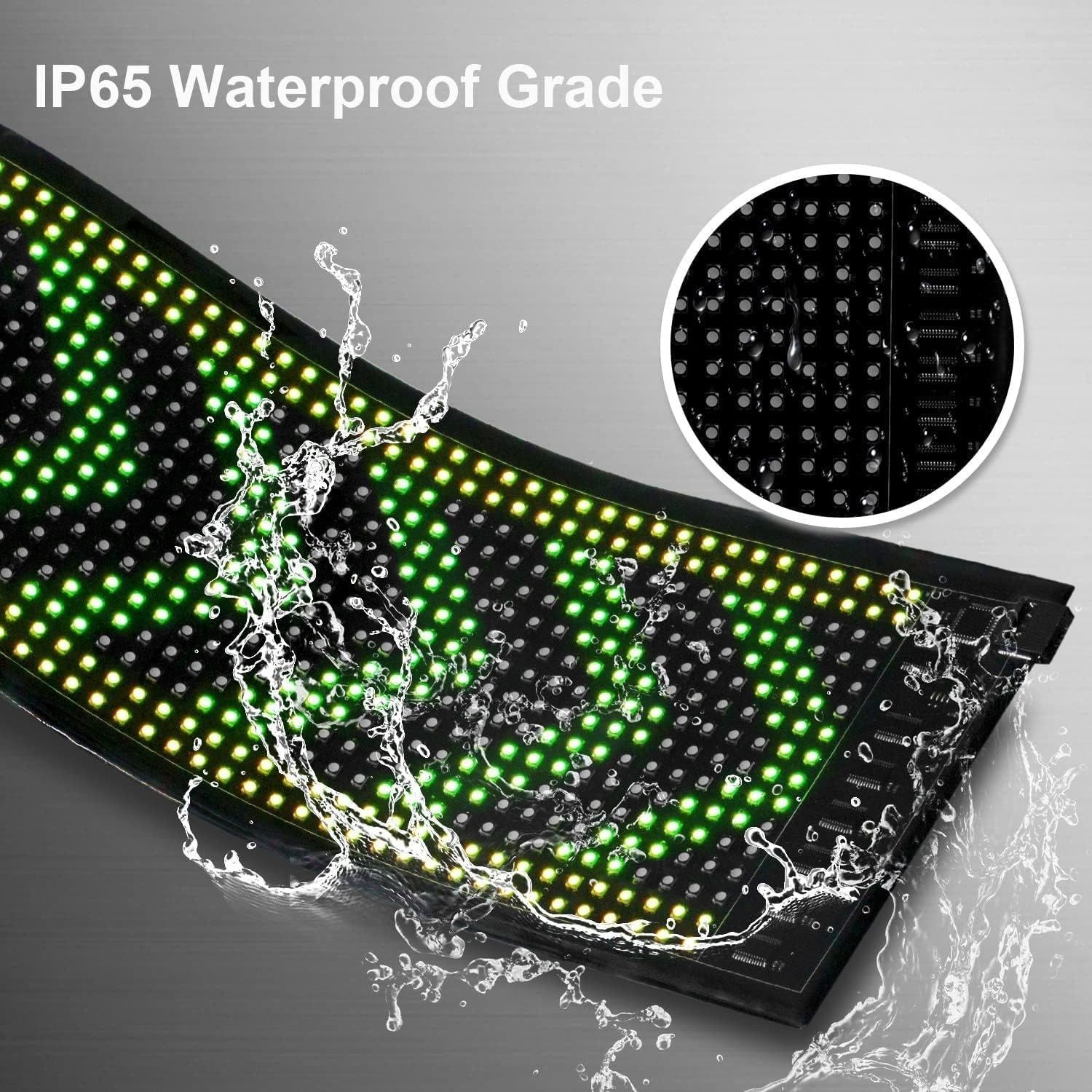 Programmable LED Message Board – 23×4″ Digital Scrolling Sign with App Control