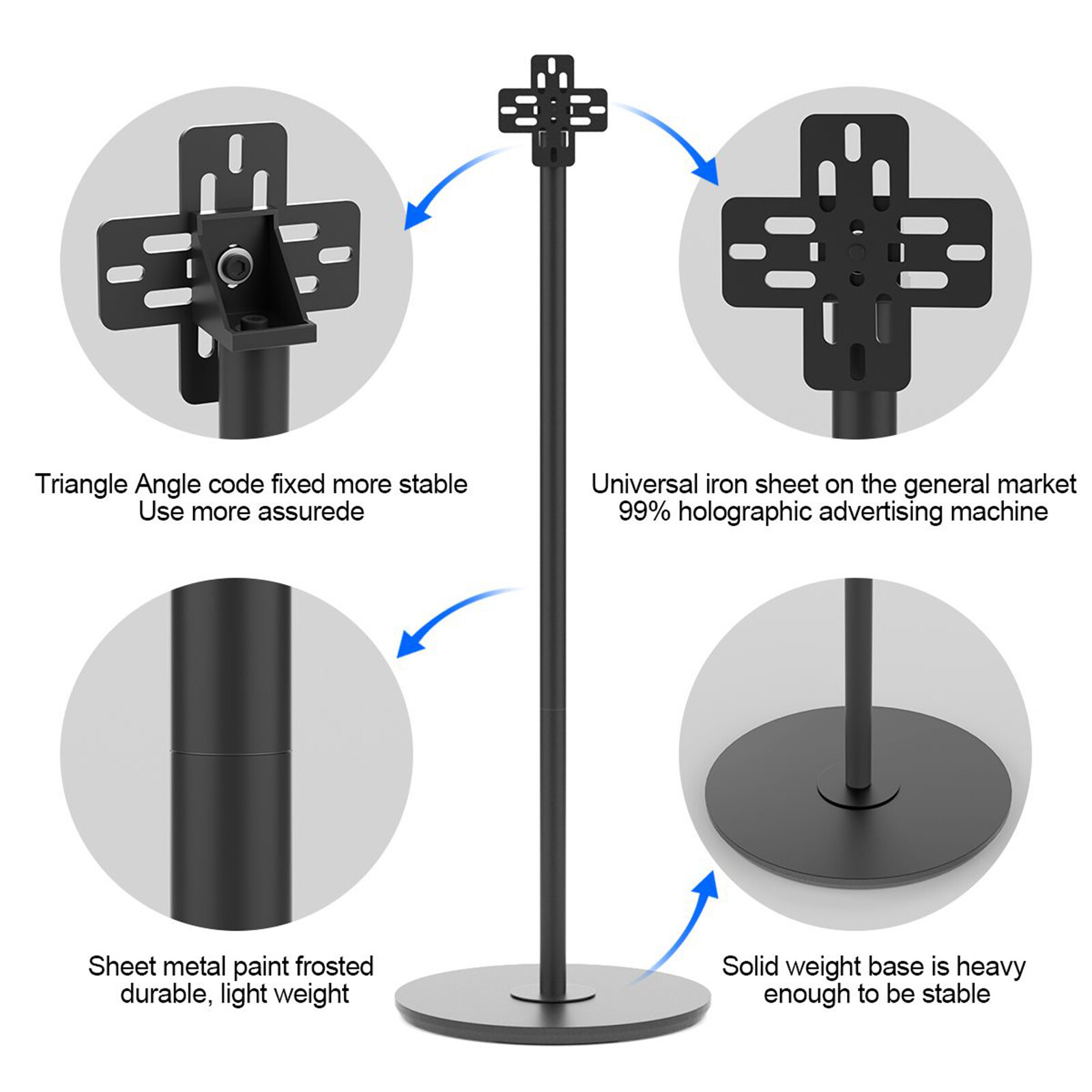 Universal Stand for 3D Holographic Fan Advertising Elevating Detachable 140.5cm