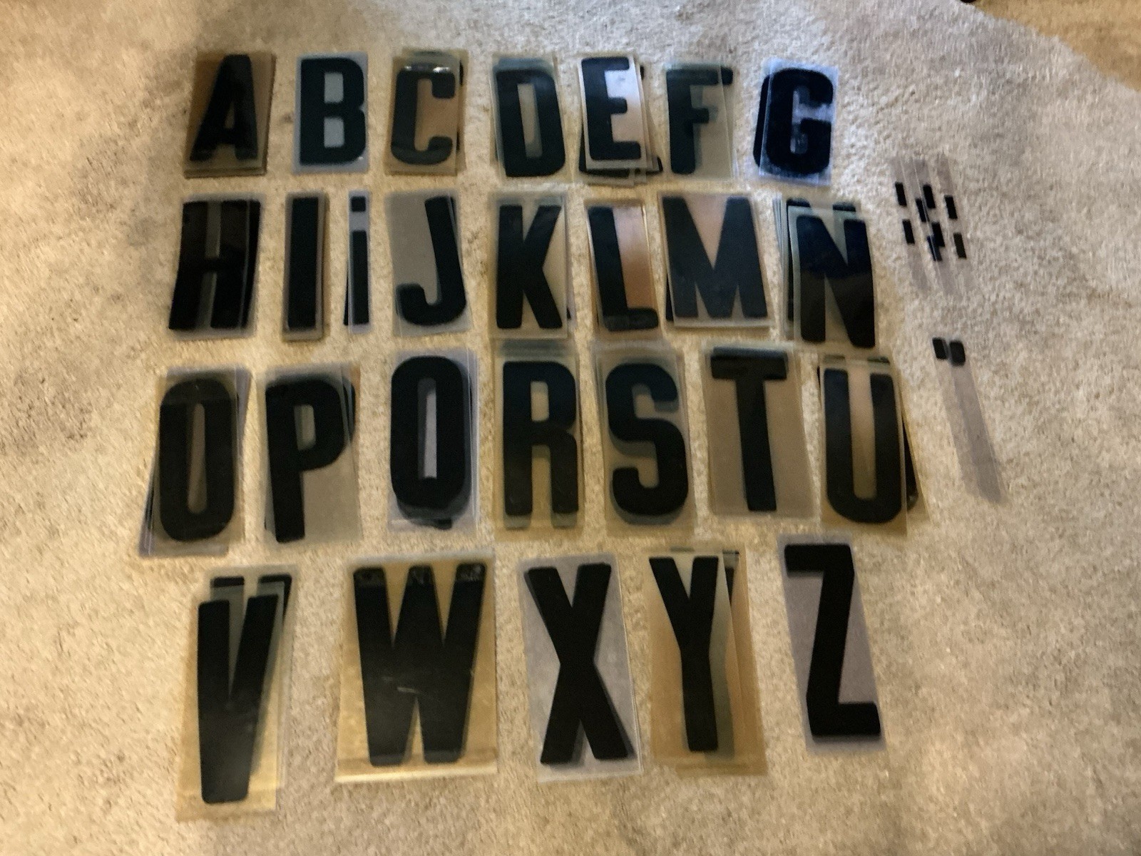 VTG 257 pc Lot Clear/Yellowed Outdoor Marquee Sign Letters, Numbers, Symbols 8”
