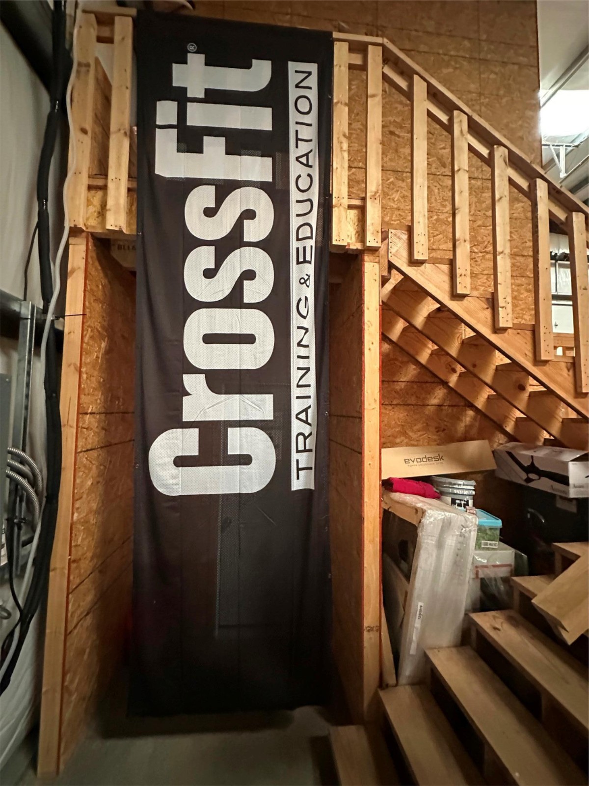 15′ x 3’9″ Mesh Crossfit Games Banner Black & White