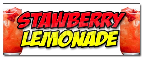 STRAWBERRY LEMONADE DECAL sticker ice cold refreshing homemade drink cool