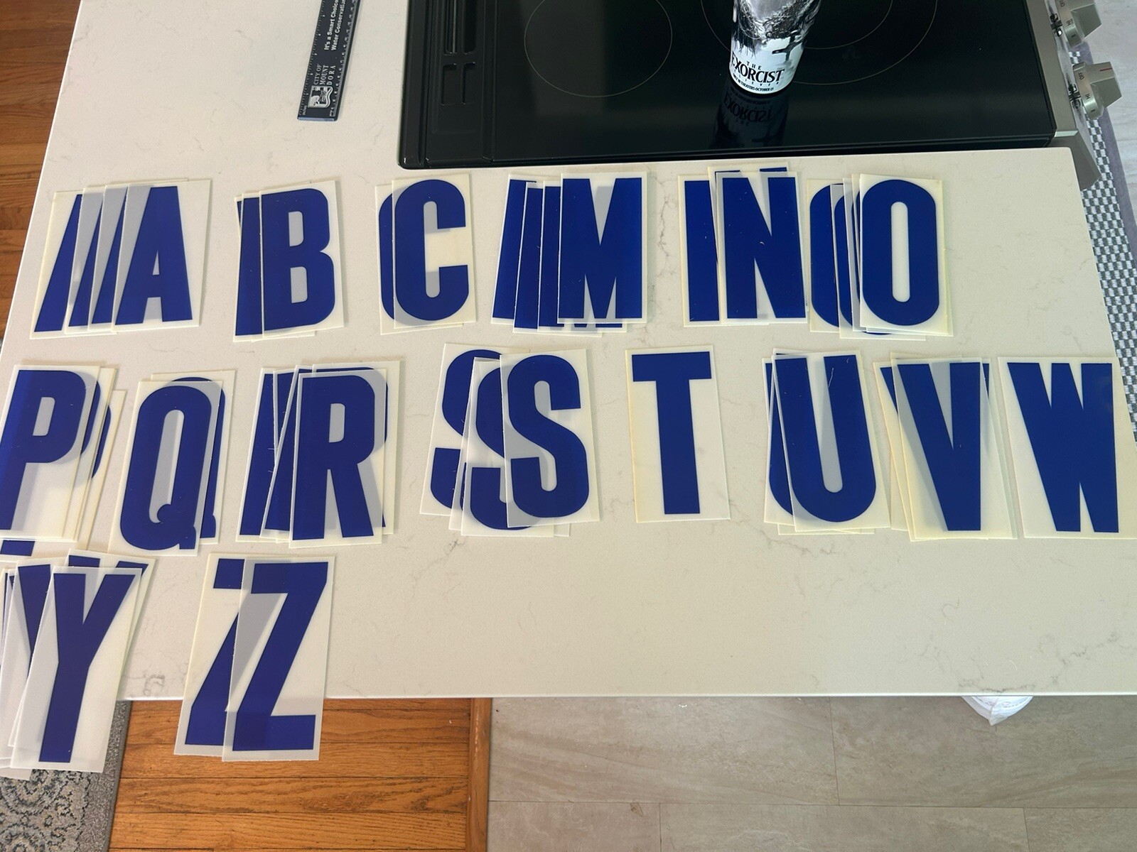 58 Plastic Replacement Letters (A-C, M-Z) Hanging Window Sign ~ 6.25” Tall