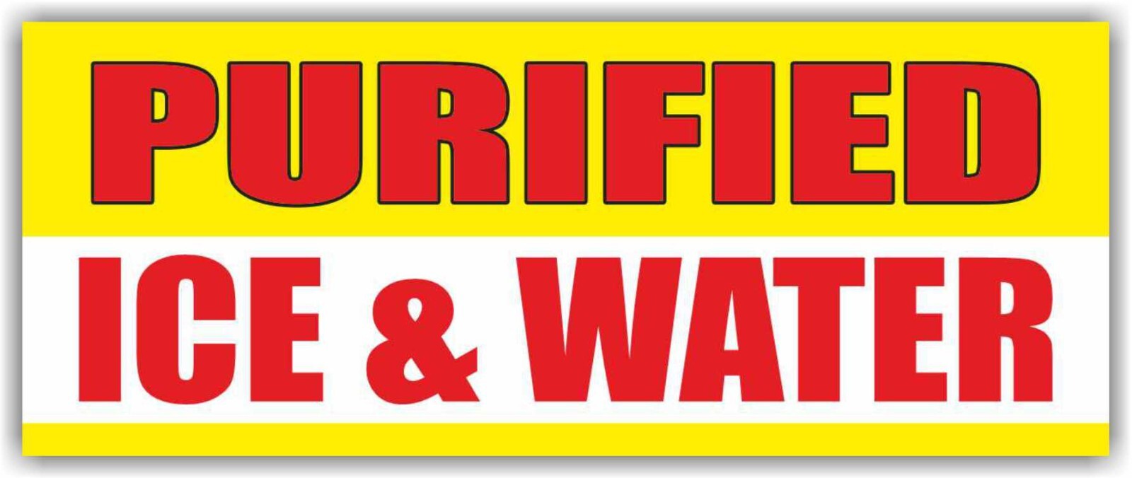 PURIFIED ICE & WATER Advertising Banner Vinyl Mesh Sign ice drink cold lemonade