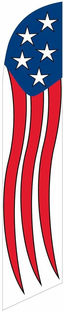 American Festival Theme Flag Feather Banner Swooper Flag, Replacement Flag Only