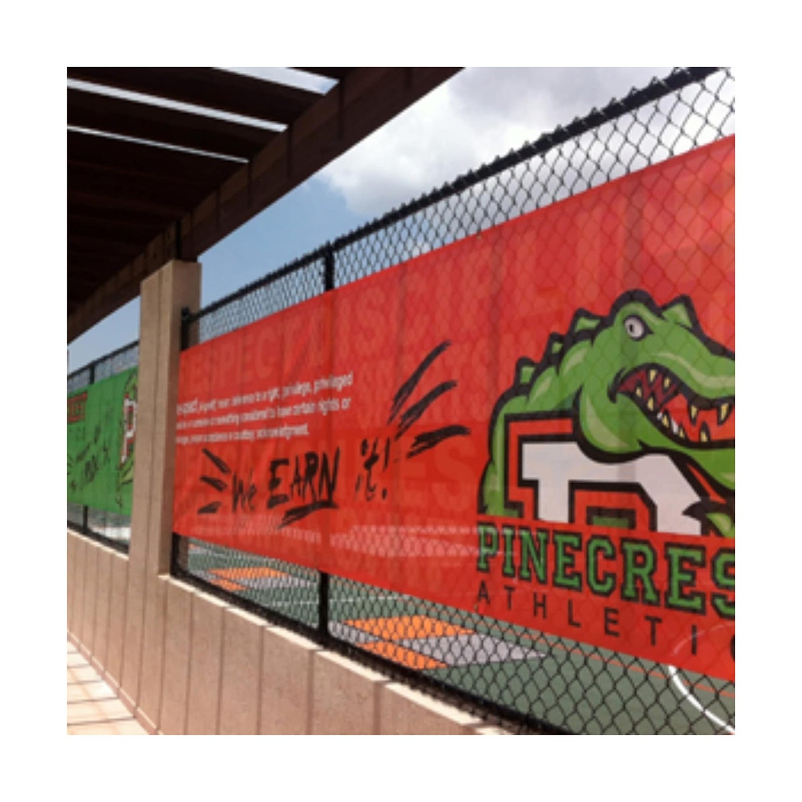 Custom Mesh Banner, Strip Mesh perforated vinyl, Full Color, For Windy Outdoo…