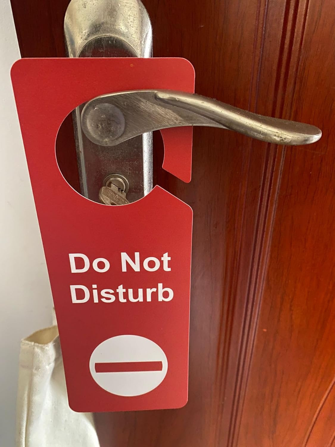8 PCS 3.5X9.5” Door Hanger Tags Sign Office Work in a Meeting Do Not Disturb Aw