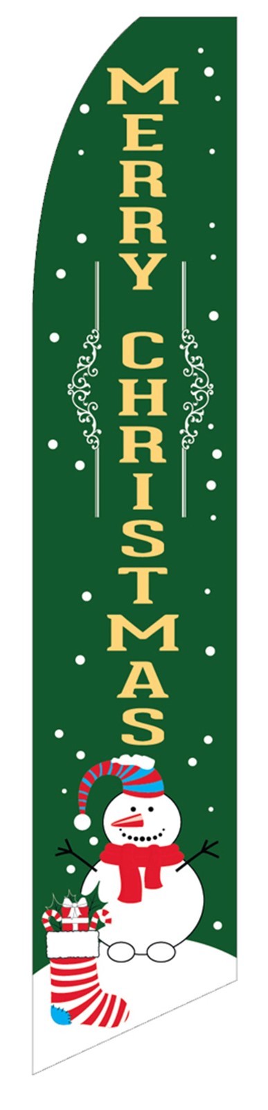Merry Christmas Flag Flutter Feather Banner Swooper