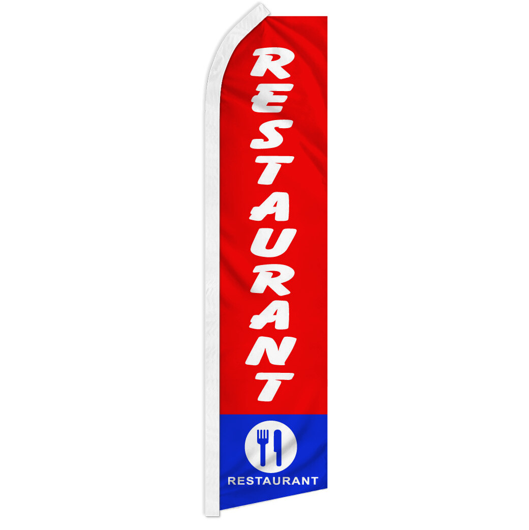 Restaurant Advertising Swooper Feather Flutter Flag Food